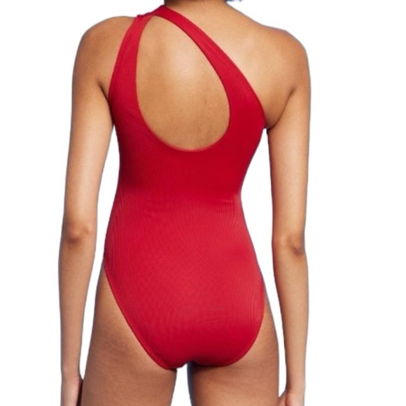 Red Shade & Shore One-shoulder asymmetrical design with cut out size Medium 8 10 - Picture 2 of 5
